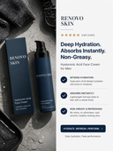 Hyaluronic Acid Face Cream for Men - Benefits | Renovo Skin