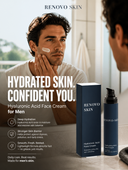 Hyaluronic Acid Face Cream for Men - In Use | Renovo Skin